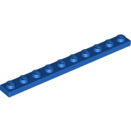 Lego destička 1x10, modrá (447723)